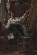 Thomas Hovenden Self-Portrait of the Artist in His Studio France oil painting artist